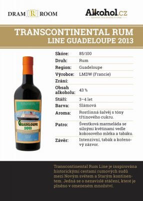 Transcontinental Rum Line Guadeloupe 2013 0,04l 43%