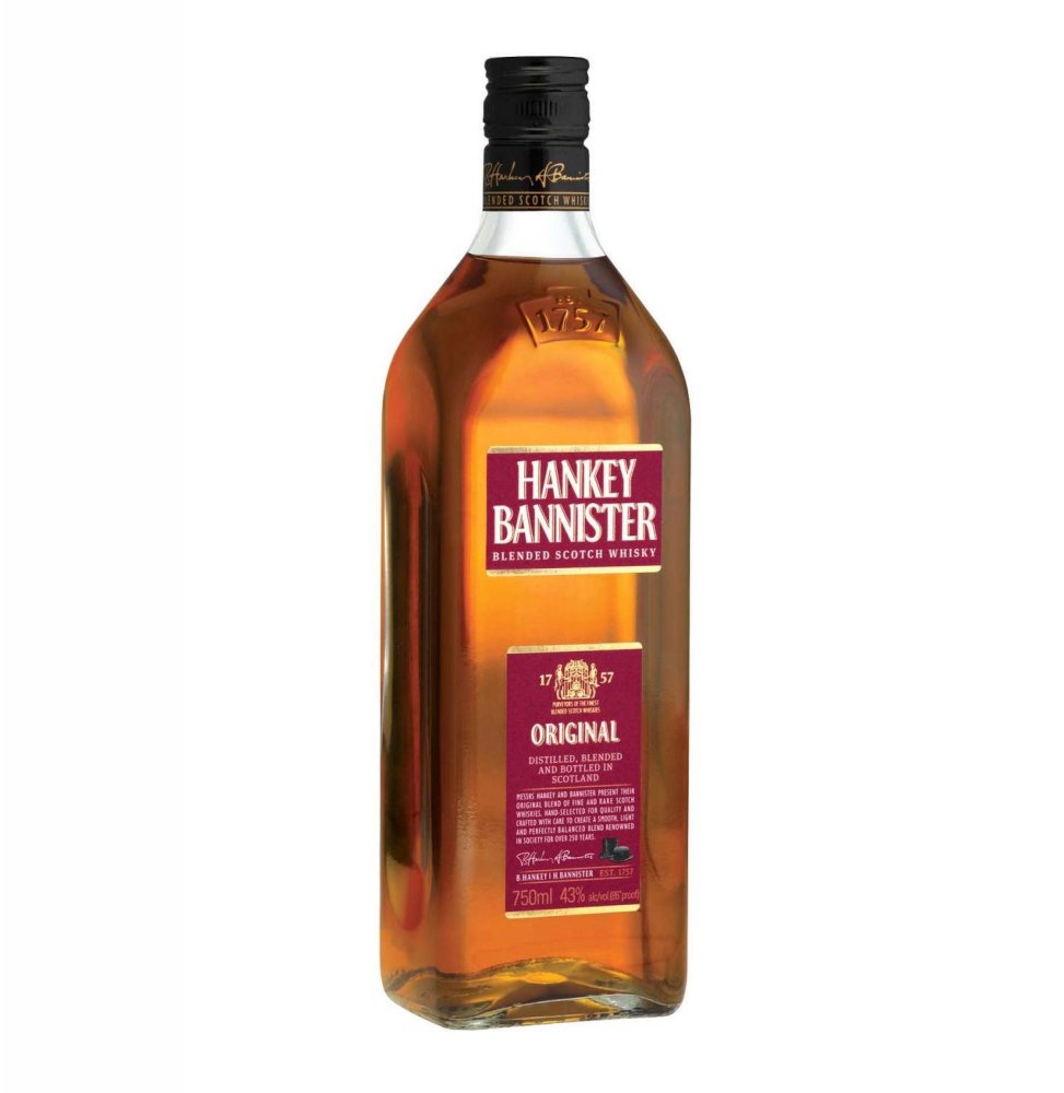Hankey Bannister 1l 40% (holá láhev)