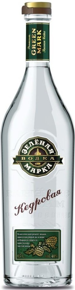 Zelyonaya Marka Kedrovaya Vodka 40% 1l (holá láhev)
