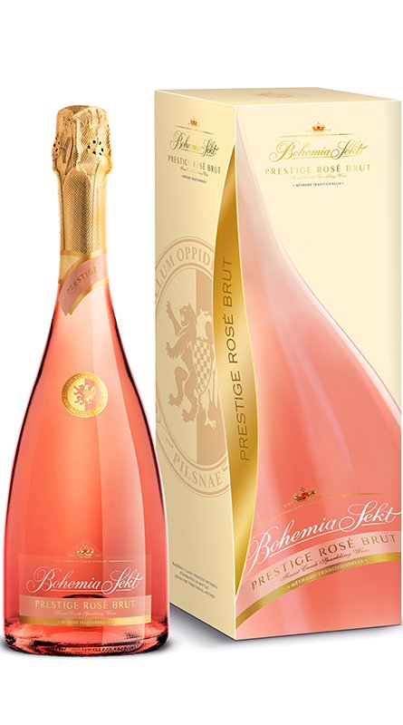 Bohemia Sekt Prestige Rosé Brut Jakostní šumivé víno růžové 0,75l 12,5% Karton