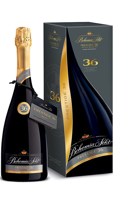Bohemia Sekt Prestige 36 ročníkový Jakostní šumivé víno bílé 2013 0,75l 12,5% Karton