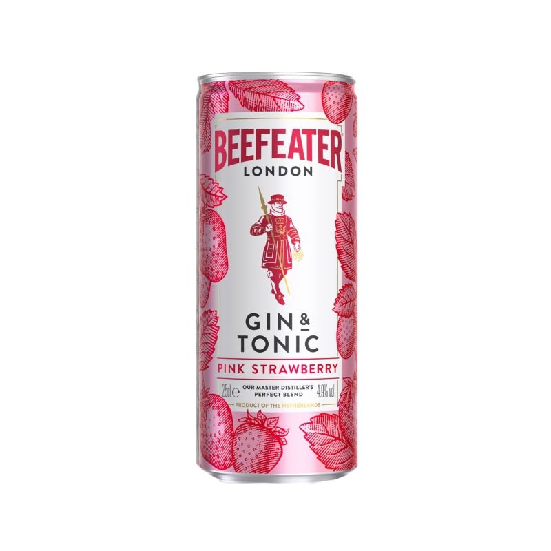 Beefeater Gin & Tonic Pink Strawberry 0,25l 4,9%