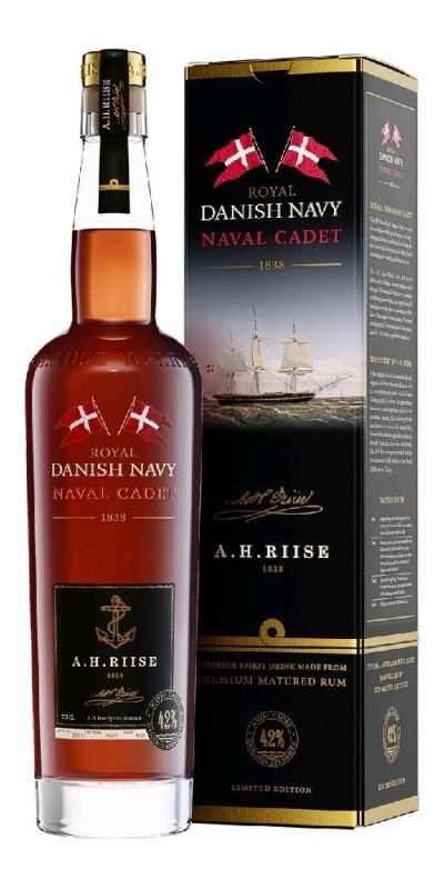 A. H. Riise Royal Danish Navy Naval Cadet 42% 0,7 l (holá láhev)
