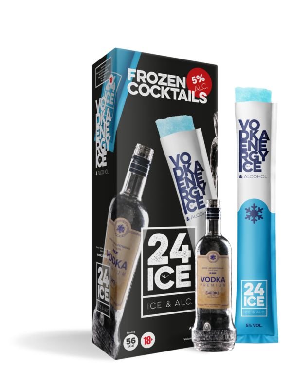24 Ice Vodka Energy Frozen Cocktails 5×0,065l 5%
