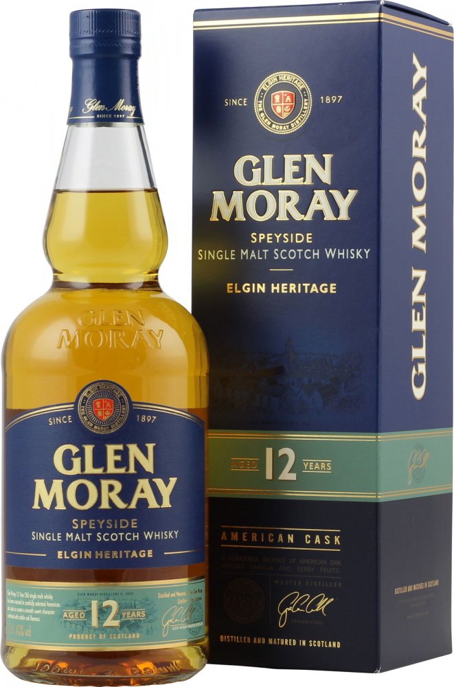 Glen Moray 12 letá 40% 0,7l (dárkové balení kazeta)