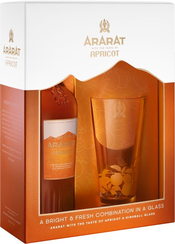 Brandy Ararat Apricot 0,7l 35% + 1x sklo GB