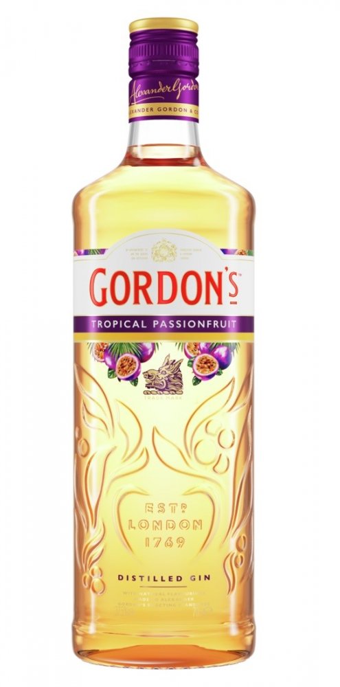 Gin Gordons Tropical Passion Fruit 37,5% 0,7l (holá láhev)