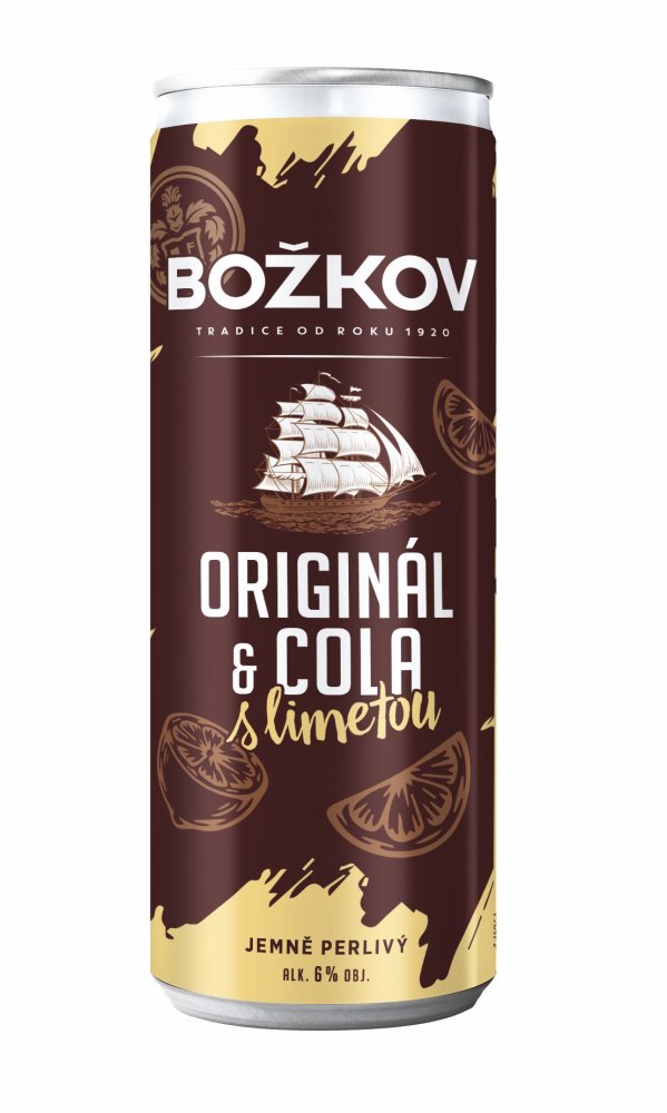 Božkov Originál & Cola s limetkou 0,25l 6%