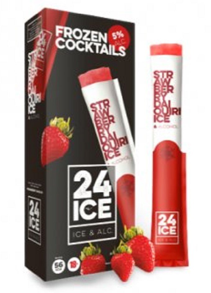 24 Ice Strawberry Daiquiri Frozen Cocktails 5×0,065l 5%