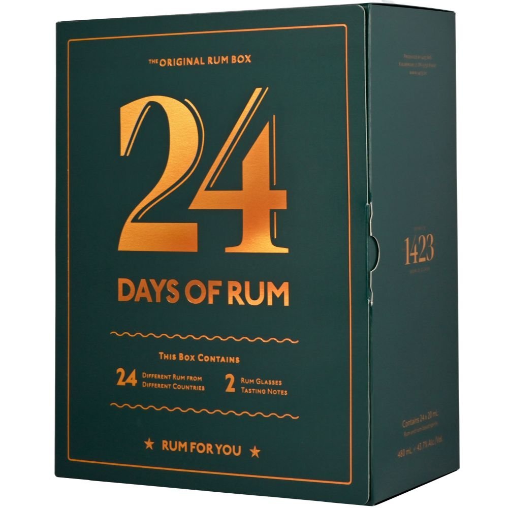 24 Days of Rum 2022 Rumový kalendář 43,7% 0,48L (dárekové balení kalendář 2 sklenice)