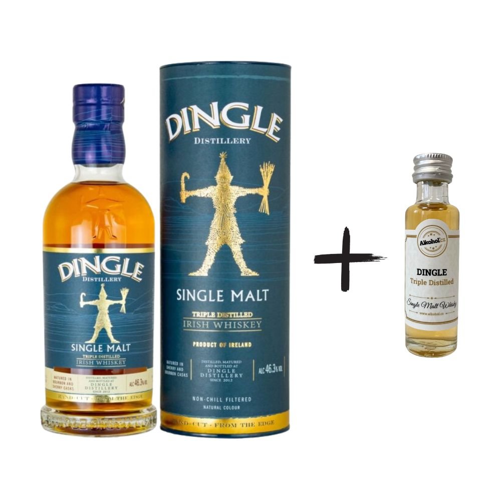 Dingle Single Malt Triple Distiled 0,7l 46,3% Tuba + miniatura