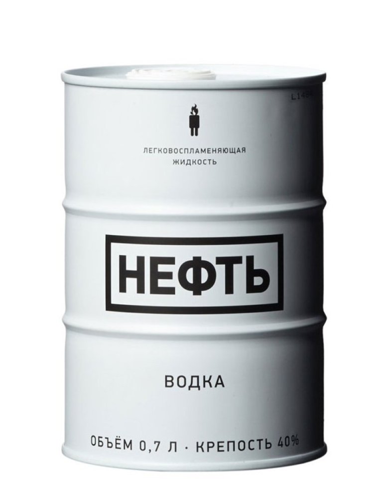 Neft Vodka White Barrel 40% 0,7l (holá láhev)