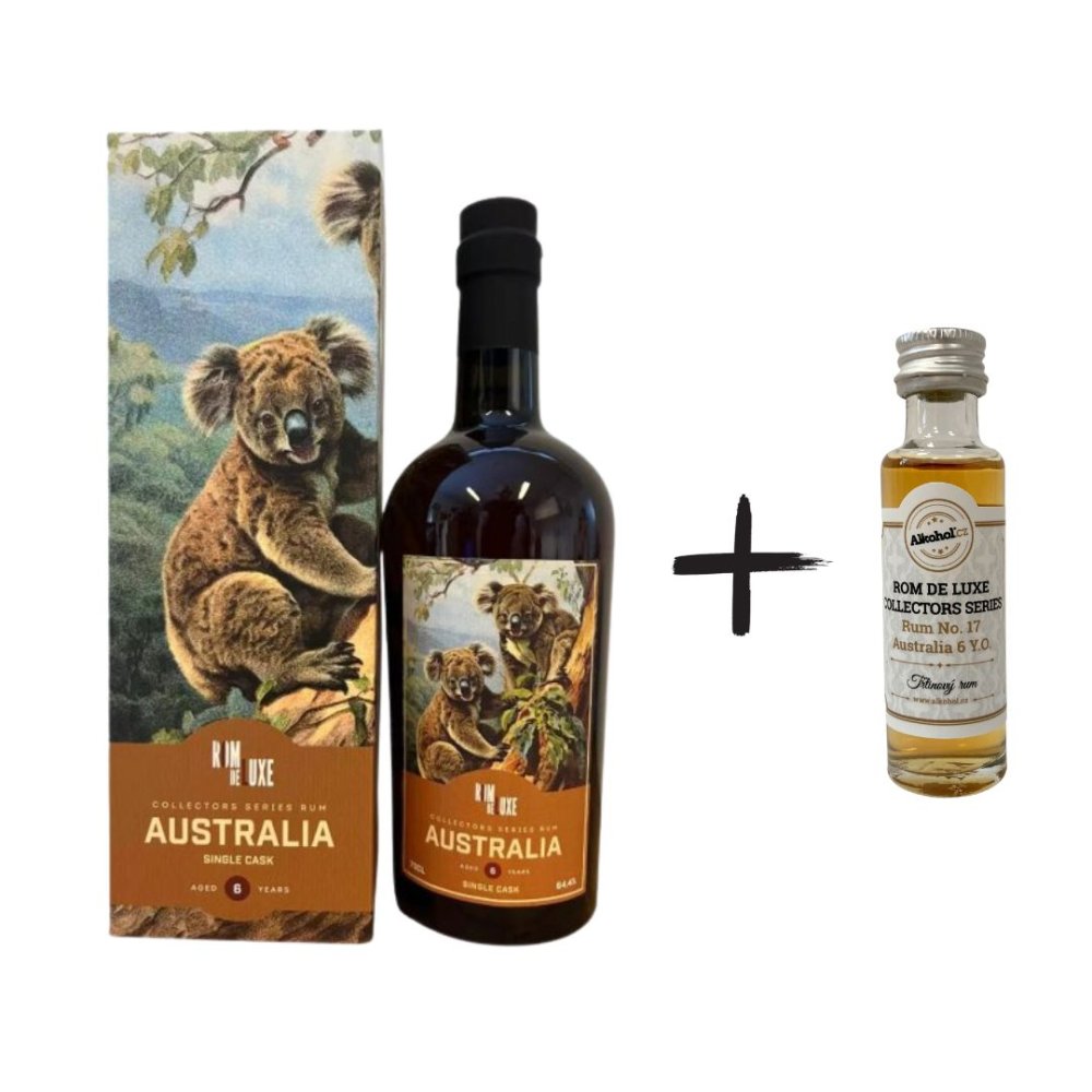 Rom De Luxe Collectors series rum No. 17 Australia 6y 2017 0,7l 64,4% + miniatura / Rok lahvování 2023