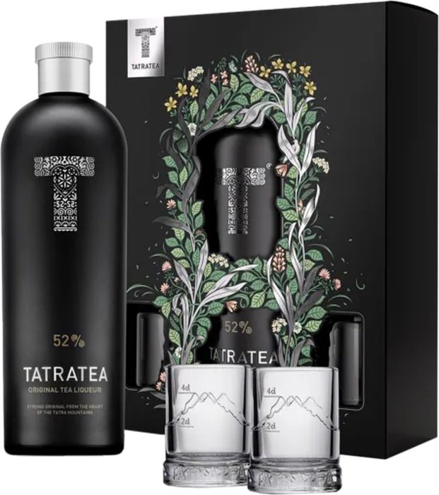 Karloff Tatratea Original 52% 0,7 l (dárkové balení 2 skleničky)