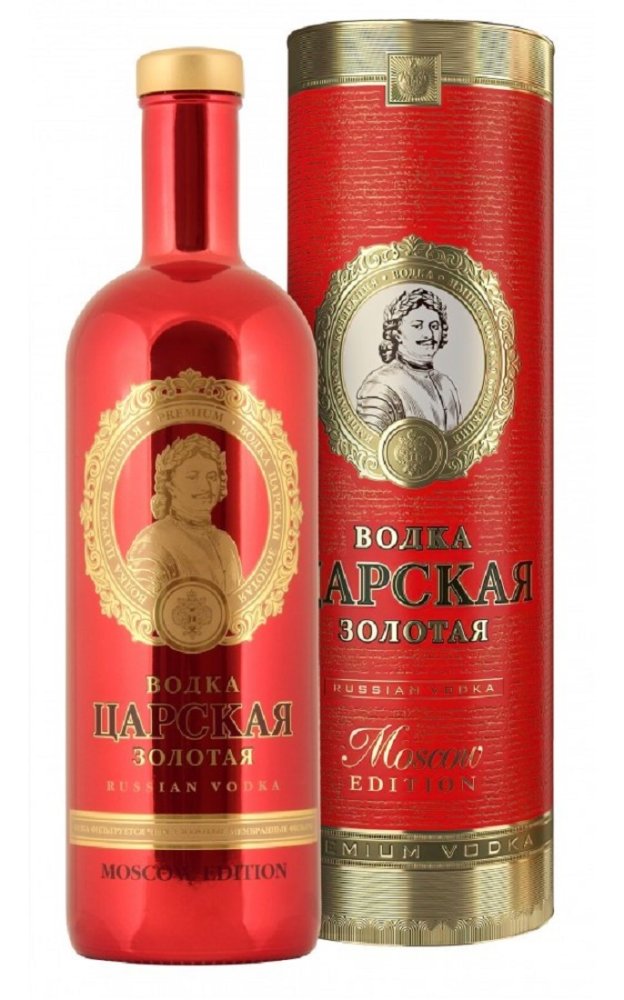 Carskaja Gold Vodka Red edition 1l 40% Tuba