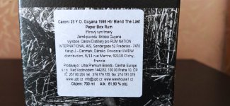 Aukce Caroni 23yo Guyana 1996 Blend Tasting Gang 63,5% & Caroni 23yo Guyana 1996 HTR Blend The Last 61,9% 2×0,7l