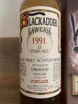 Aukce Blackadder Raw Cask Linkwood 22y 1991 0,7l 58% GB L.E.