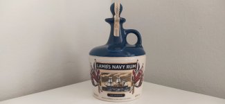 Aukce Lamb's Navy Rum HMS Warrior Decanter 80. léta / kolekce viktoriánských lodí 0,75l 40%