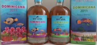 Aukce Rum Shark Dominicana Single Vintage Barrel #1 & #5 10y 2011 2×0,7l