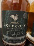 Aukce Gold Cock Hullein 1224 Bourbon Cask 0,7l 60,5% a 0,7l 46% - 116/190 a 183/365