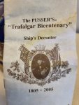 Aukce Pusser's 15y Navy Rum Ship's Decanter Battle of Trafalgar Bicentenary 1805 - 2005 15y 1l 47,75%