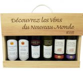 Malette kolekce vín z nového světa 6×0,25l Dřevěný box