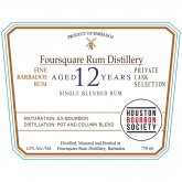 Aukce Foursquare Houston Bourbon Society Private Cask Selection 12y 0,75l 62% L.E.