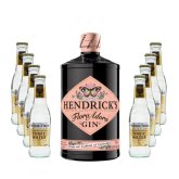 Párty set Hendrick's Gin Flora Adora 0,7l 43,4% + 8x Fever Tree Tonic Water 0,2l