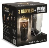 Guinness Draught 3x 0,44l 4,2% Plech + sklo