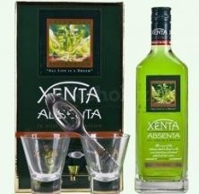 Xenta Absinth 0,7l 70% + 2x sklo a lžička GB