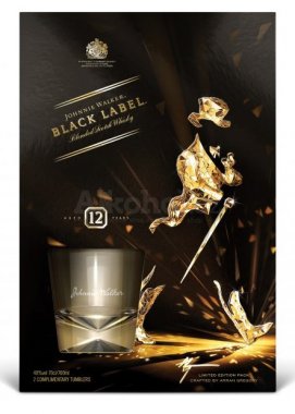 Johnnie Walker Black Label 12y ICE 0,7l 40% + 1x sklo GB
