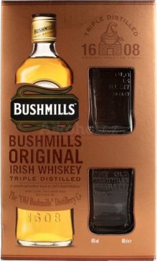 Bushmills Original 1l 40% + 2x sklo GB