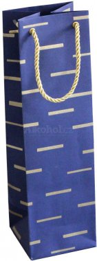 Modrá dárková taška - zlaté detaily