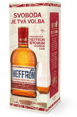 Heffron Rum 5y 0,5l 38% + 1x sklo GB