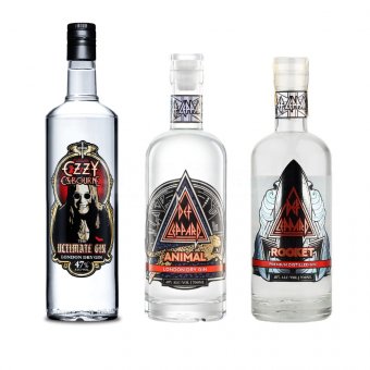 Aukce The Ultimate Gin Ozzy Osbourne & Def Leppard ‘Animal’ London Dry Gin & Def Leppard ‘Rocket’ Distilled Gin 3×0,7l