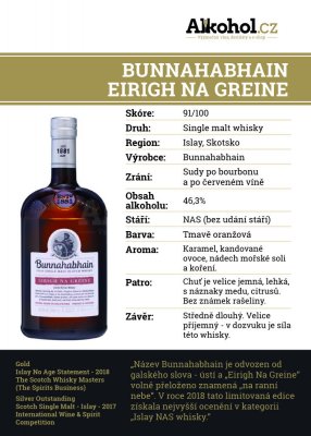 Bunnahabhain Eirigh Na Greine 0,04l 46,3%