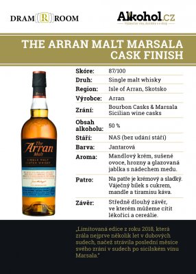 The Arran Malt Marsala Cask Finish 0,04l 50% L.E.