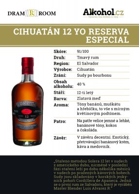 Cihuatán Reserva Especial 12y 0,04l 40%