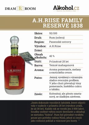 A.H.Riise Family Reserve 1838 25y 0,04l 42%