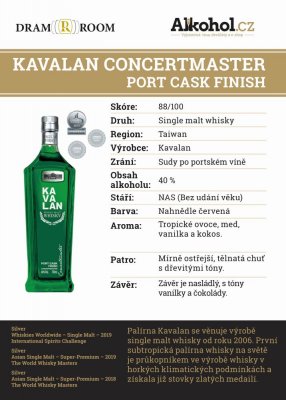 Kavalan Concertmaster Port Cask Finish 0,04l 40%