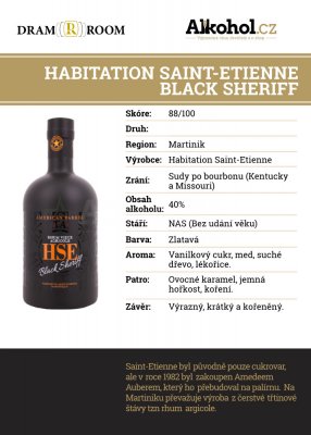 Habitation Saint-Etienne Black Sheriff 0,04l 40%