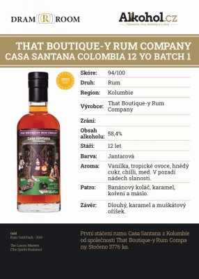 That Boutique-y Rum Company CASA SANTANA 12y 0,04l 58,4%