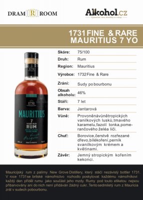 1731 Fine & Rare Mauritius 7y 0,04l 46%