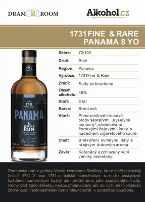 1731 Fine & Rare Panama 8y 0,04l 46%