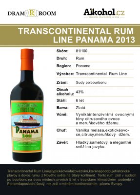 Transcontinental Rum Line Panama 2013 0,05l 43%