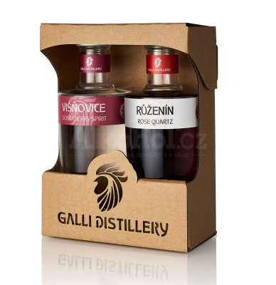 Galli dárkové balení Višňovice a Růženín 2×0,2l 35%