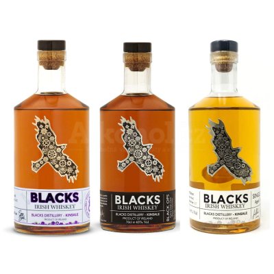Aukce Set Blacks Irish Whiskey 3×0,7l