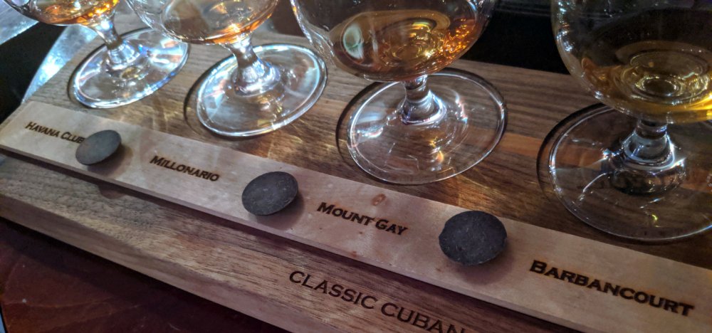 Degustační plato rumů dle rumové typologie